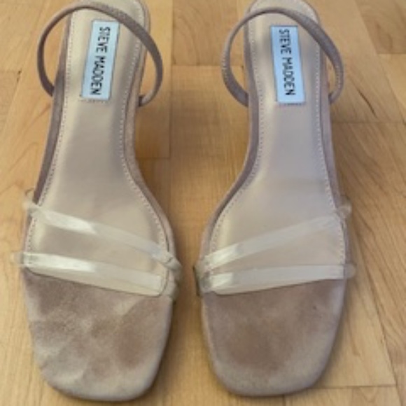 SIZE 6 Steve Madden Suede Kitten Heel Sandals - Picture 1 of 6